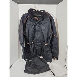 Harley-Davidson Jacket Motorcycle Windbreaker Waterproof Black Lined Size: L